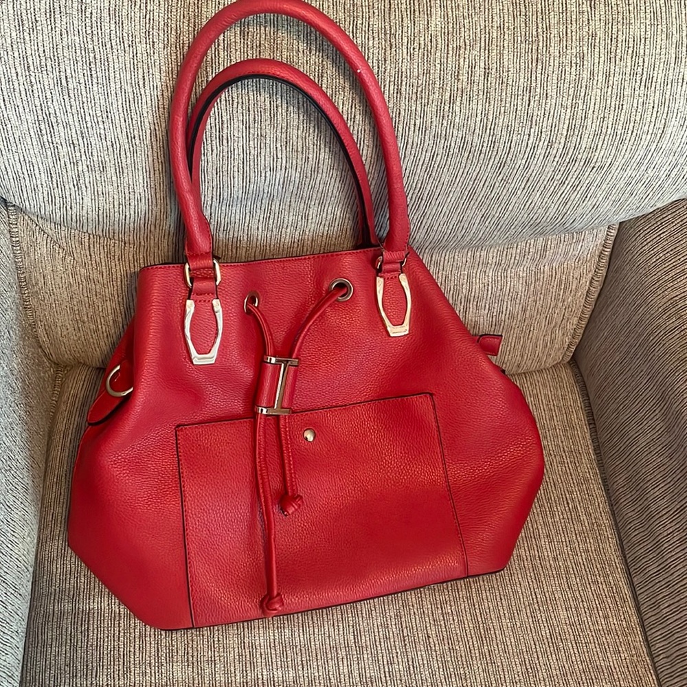 Red handbag